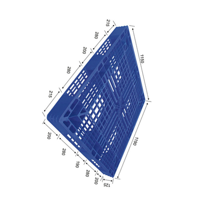 1200Kg 동적 저장소 플라스틱제 팰릿 푸른 HDPE 다용도 취급