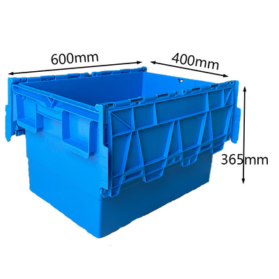 박스 창고 로드 50Kg HDPE 플라스틱 나무상자를 이동하는 600x400x365mm 플라스틱