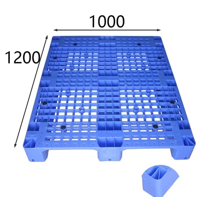 정전기 로드 6000 Kg 랙 가능 플라스틱제 팰릿 유럽 표준 HDPE 청색 1200x1000