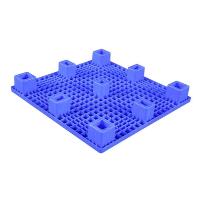 1000 Ｘ 1000 Ｘ 140 플랫 탑 플라스틱제 팰릿 네스테이블 청색 HDPE 600 킬로그램 하중