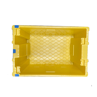 100% HDPE 노랗 이동하는 플라스틱 나무상자 600 Ｘ 400 Ｘ 275 밀리미터 과중한 업무 오래가는 EU 박스