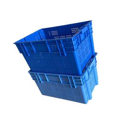 시장을 위한 2Kg 파란 HDPE 쌓을 수 있는 해산물 상자 600x400