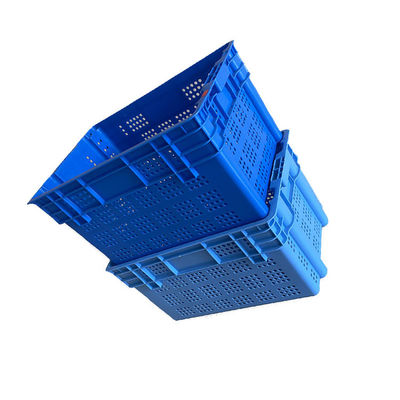 시장을 위한 2Kg 파란 HDPE 쌓을 수 있는 해산물 상자 600x400
