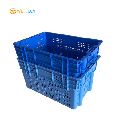 이동하는 600 Ｘ 400 플라스틱은 100% HDPE 푸른 식품 그레이드 플라스틱 사과 나무상자를 나무 상자에 채워 넣습니다