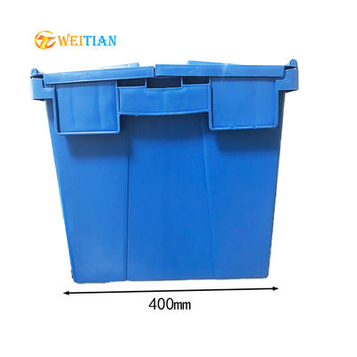 ISO9001 플라스틱 기호논리학 상자 HDPE 60L 부착된 덮개 분배 컨테이너