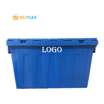 나무상자를 이동하는 3000g 중량 플라스틱 기호논리학 박스 HDPE 푸른 로드 50Kg 스태커블