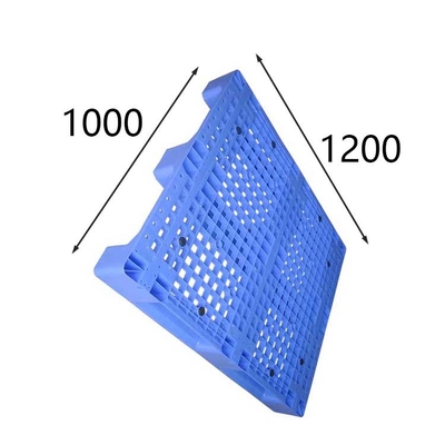 처녀 HDPE 위생적 플라스틱제 팰릿 솔리드 플랫 찌그러짐 변형 5000 킬로그램 적층 로드