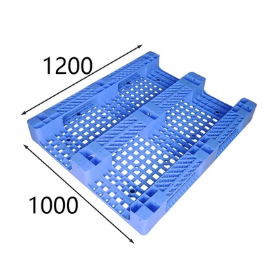 정전기 로드 6000 Kg 랙 가능 플라스틱제 팰릿 유럽 표준 HDPE 청색 1200x1000