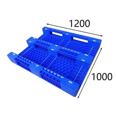 강화된 유럽 플라스틱제 팰릿 1200 Ｘ 1000은 HDPE / PE 평평한 과중한 업무를 청색화합니다